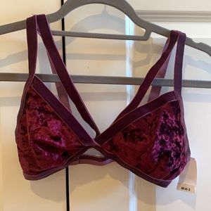 NWT LF Crushed Velvet Bralette